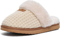 Women's Cozy Fuzzy House Slippers - Memory Foam Insole and Wide Width Sizing for Indoor Wear - 9