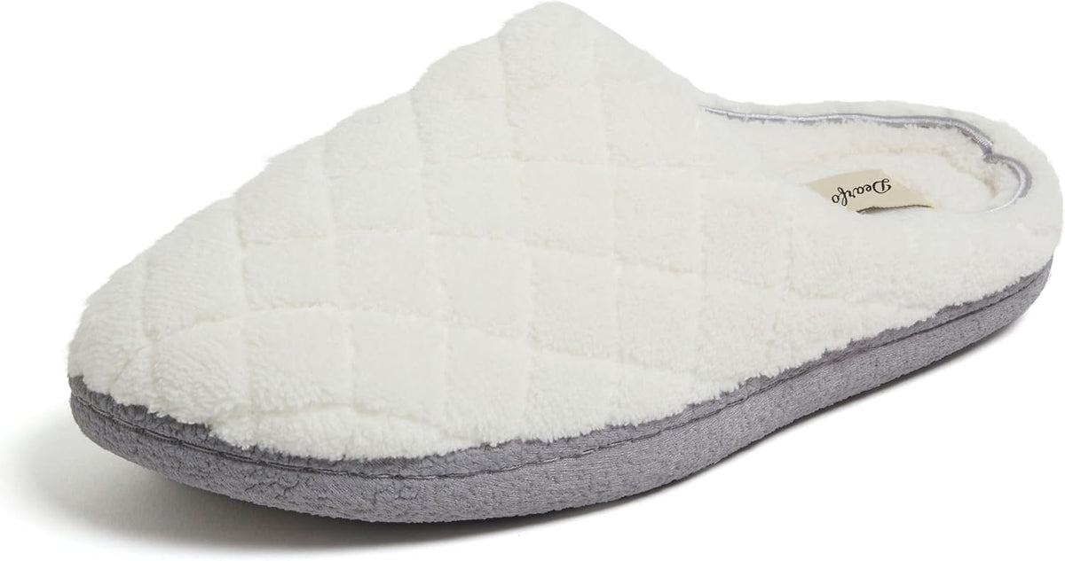 Women's Terry Clog House Shoes in Muslin White Terry
