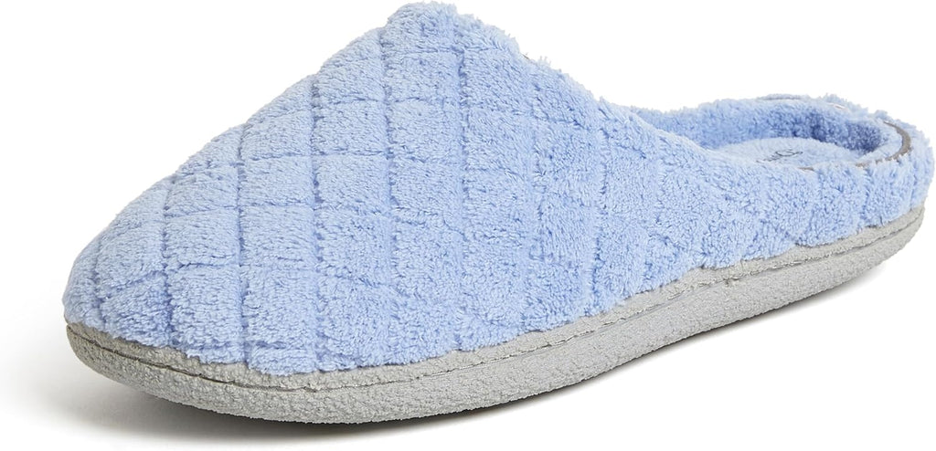 Women's Terry Clog House Shoes - Memory Foam Insole with Regular and Wide Width Sizing for Indoor Wear - 10