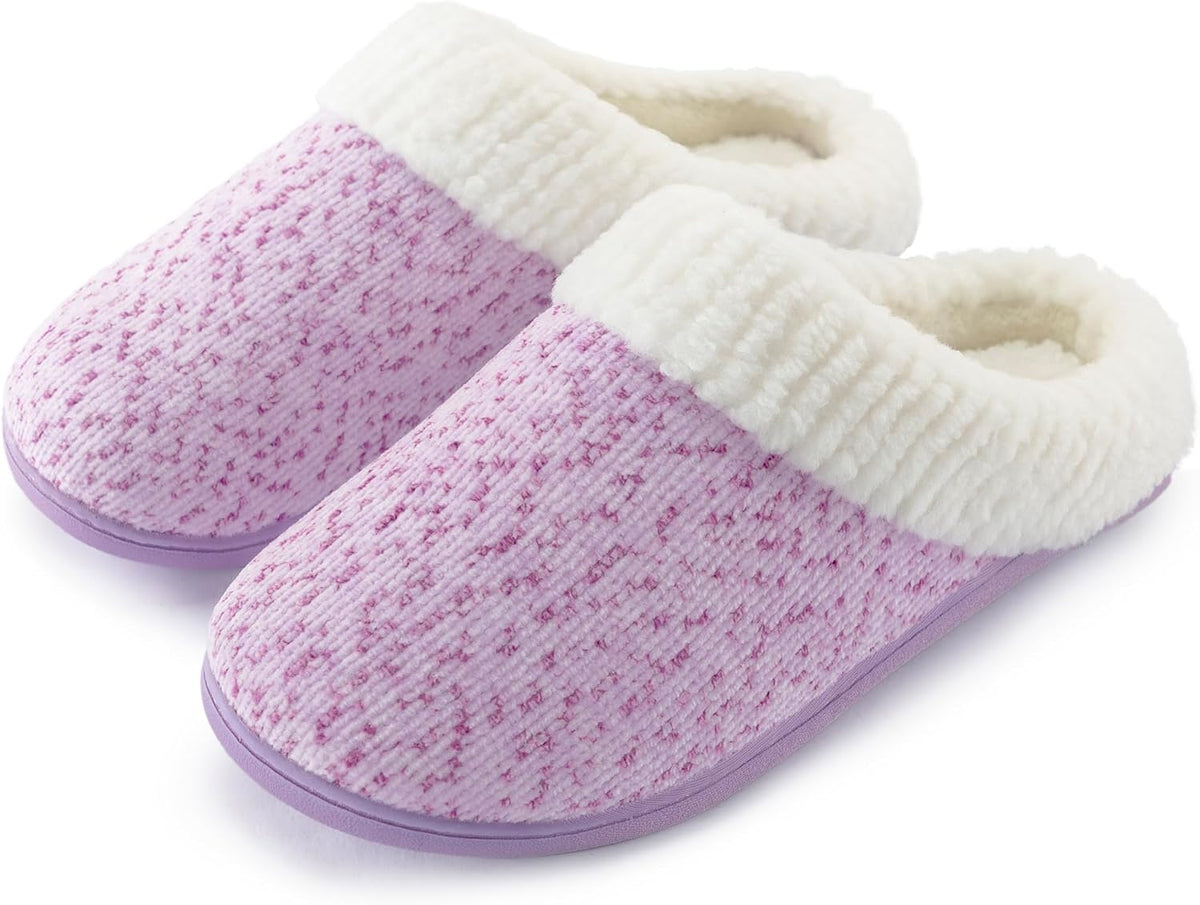 Women's Fleece Lined Indoor Outdoor Slippers in Lavender