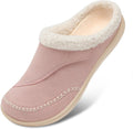 Women's Wide Toe Box Adjustable Slippers - Hook and Loop Closure, Memory Foam Insole and Plush Lining - 6 Wide