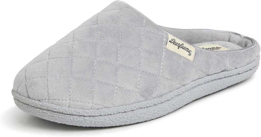 Women's Terry Clog House Shoes - Memory Foam Insole with Regular and Wide Width Sizing for Indoor Wear - 10