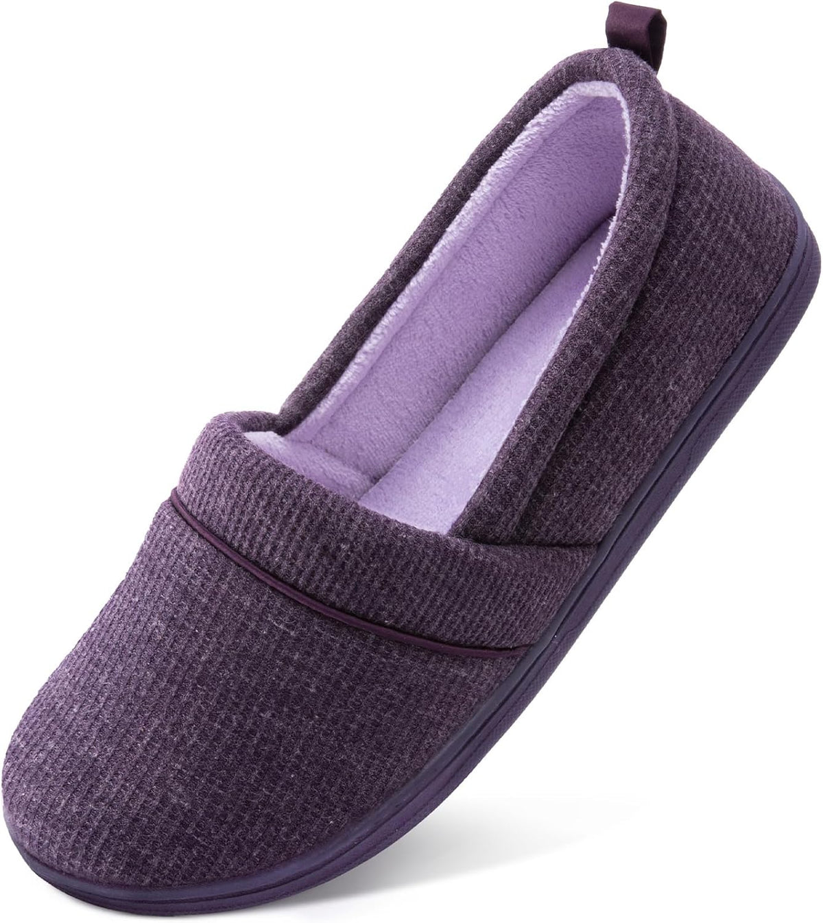 Women's Terry Lined Loafer Slippers in Cloudy Lilac