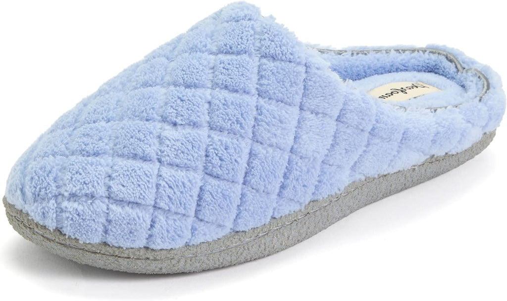 Women's Terry Clog House Shoes - Memory Foam Insole with Regular and Wide Width Sizing for Indoor Wear - 8