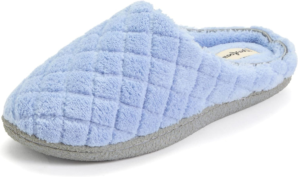 Women's Terry Clog House Shoes - Memory Foam Insole with Regular and Wide Width Sizing for Indoor Wear - 8