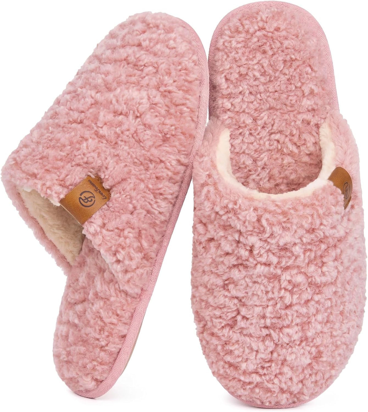 Women's Fuzzy House Slippers in Pink