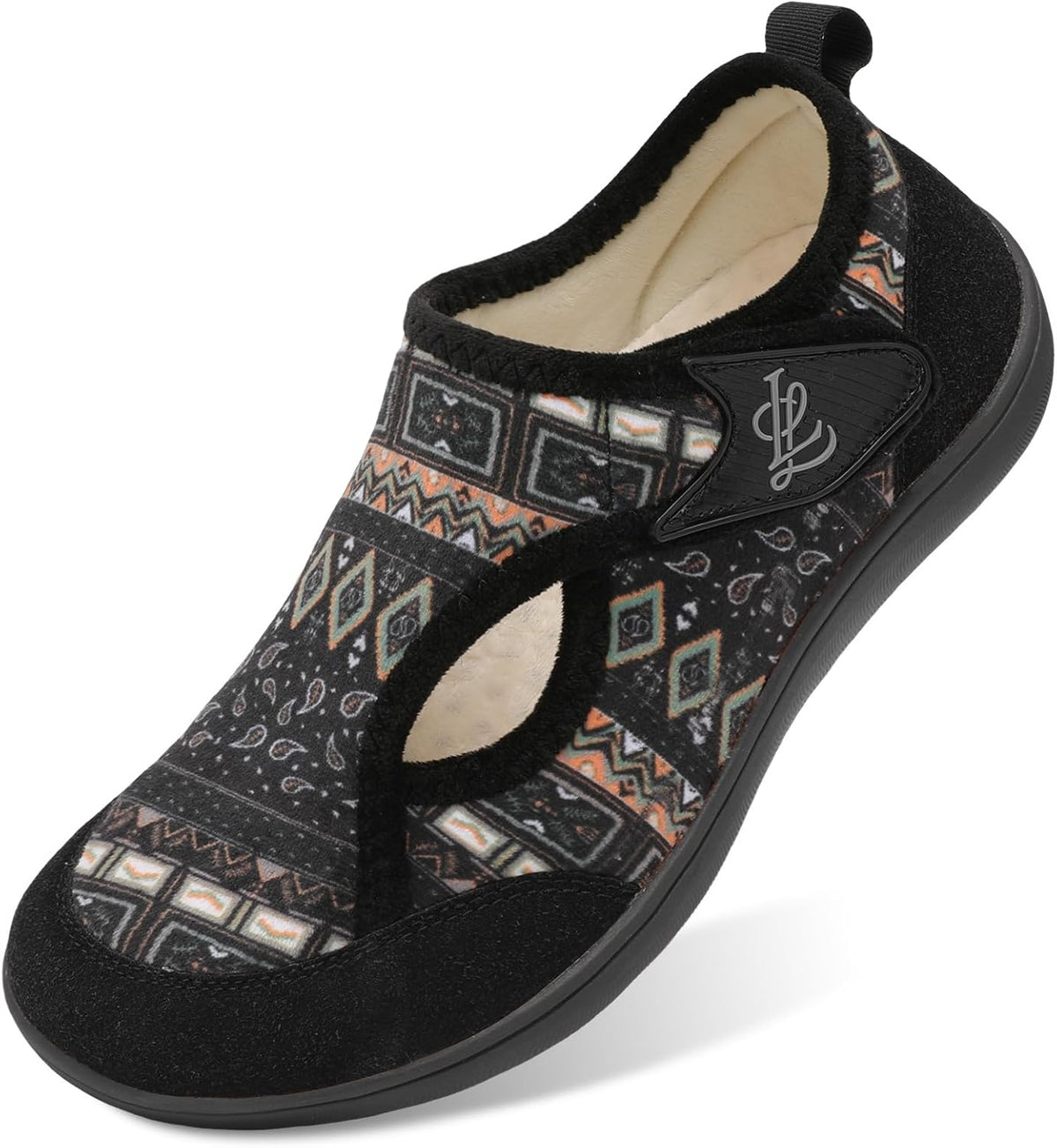 Women's Wide Adjustable House Shoes in Bohemian