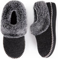 Women's Bootie Slippers - Fluffy Faux Fur Collar, Fleece Lining and Memory Foam Support Cushion for Home - 6