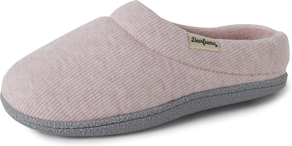 Women's Terry Clog House Shoes - Memory Foam Insole with Regular and Wide Width Sizing for Indoor Wear - 10